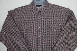 TIM HAUL LONG SLEEVE PEARL SNAP BROWN PRINT WESTERN STYLE SHIRT MEN'S LARGE